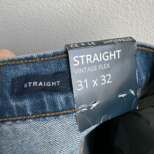 Neu mit Etikett J. Crew Flex Straight Fit Blue Solid Wash Medium Light Jeans Size 31 x 32 - Bild 6 von 8