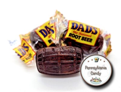 Rose's 10 lb Dad's Root Beer Barrels Bulk Bag Wrapped Old Fashioned Hard Candy