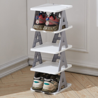 5-layer Nordic Grey Home Door Shoe Rack Simple Shoe Cabinet