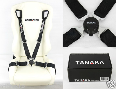 TANAKA BLACK POINT CAMLOCK QUICK RELEASE RACING SEAT BELT