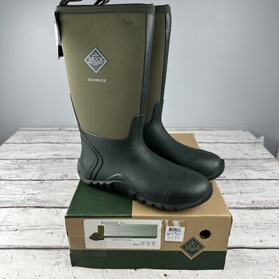 Muck Boot Edgewater Original Waterproof Mens Moss Green Size 13 Boots EWH-333T