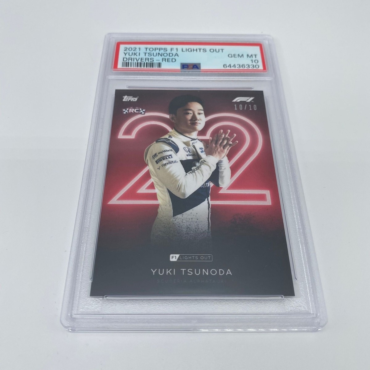 PSA 10 - /10 Yuki Tsunoda - Drivers - Rookie Card - Red - 2021