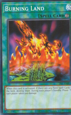 YUGIOH CARD BURNING LAND PSV-EN061 / 25TH ANNIVERSARY | eBay
