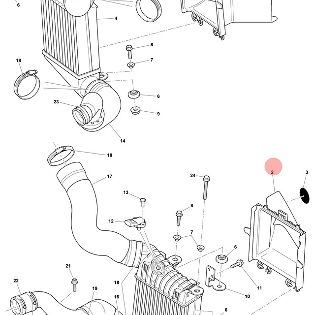 06-13 BENTLEY CONTINENTAL FLYING SPUR FRONT RIGHT AIR GUIDE CHARGE AIR COOLER OE