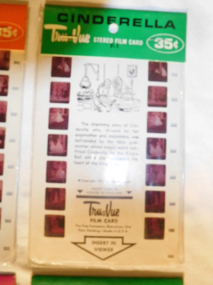 6 Vintage New & Sealed Tru-Vue Stereo Film Card Lot Snow White,Popeye,Cinderella - Image 4 of 4