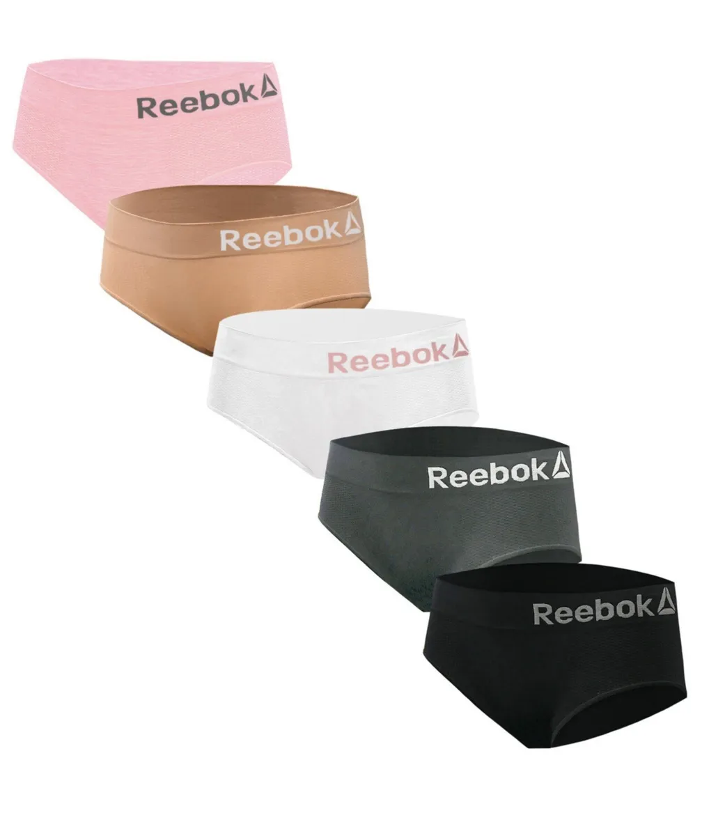 Reebok, 5 Pk - Stretch Seamless Performance Hipster Panties, XL (Pick  Color)