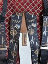 TRAFALGAR LIMITED EDITION RARE NYE 2000 CELEBRATION BRACES /SILK  W/ Auth Card