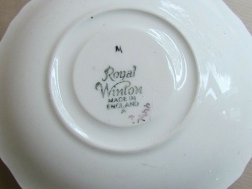 ROYAL WINTON MARGUERITE GOLD TRIM TEA CUP & SAUCER (Ref7067) - Picture 5 of 5