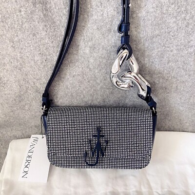 NWT JW Anderson Chain Link Anchor Baguette Bag All-over Crystal
