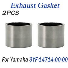2PCS Graphite Exhaust Muffler Interface Gasket Seal For Yamaha 3YF-14714-00-00