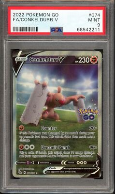conkeldurr v pokemon card value 2022 Pokemon Go Conkeldurr V PSA 9 #074/078 Full Alternate Art