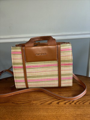 Anne Klein Stripe Multi Binded Canvas Women Totes