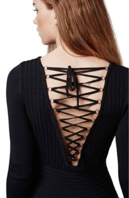 Topshop Ribbed Black Skater Sweater Dress US 6 Lace Up Fit & Flare Long Sleeve | eBay Topshop Ribbed Black Skater Sweater Dress US 6 Lace Up Fit & Flare Long Sleeve | eBay
