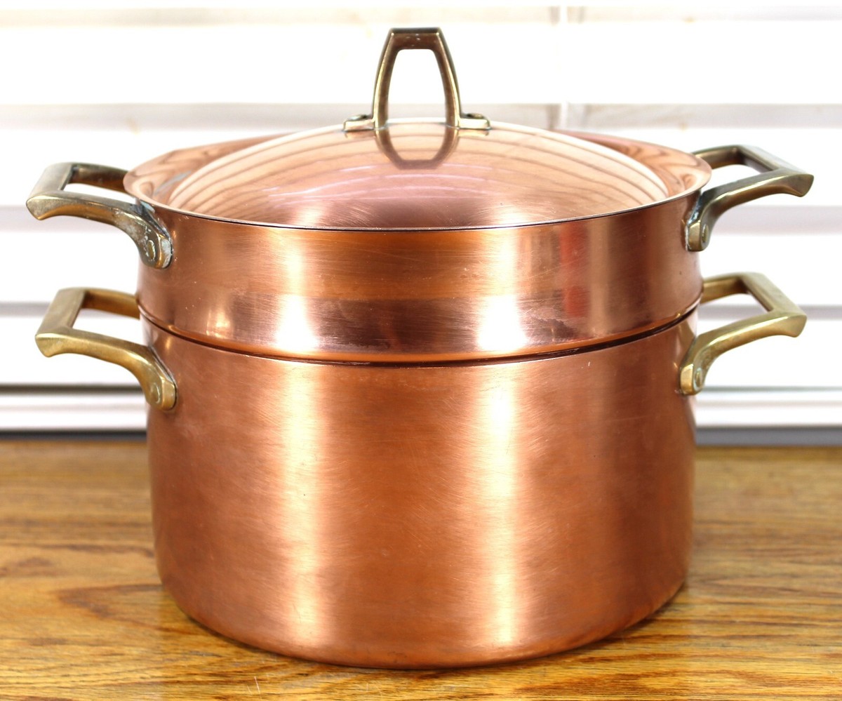 調理器具 Paul Revere Ware Limited Edition Copper Paul Revere Ware Double Boiler USA Solid Copper Pot