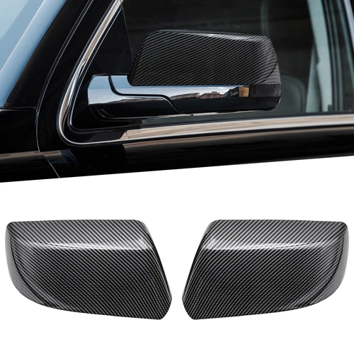 Carbon Fiber Mirror Cover Caps PAIR For 2015-2020 Chevy Suburban Tahoe GMC Yukon