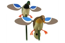 2 DECOYS BABY MOJO MALLARD DRAKE and HEN COMBO MOTORIZED SPINNING MAGNETIC WINGS