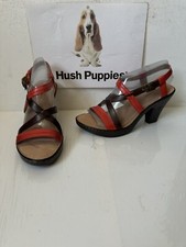 Hush Puppies Heels Leather Sandals Size UK 8 EU 41.5