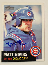 MATT STAIRS Signed 2002 Topps Heritage #116 Chicago Cubs Card Autograph