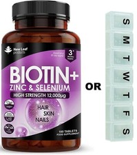 BIOTIN Hair Loss Treatment Re-growth TABLETS x 180 REGAIN HAIR GROWTH Men Women