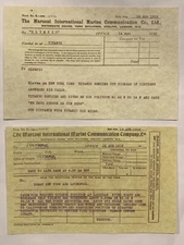 RMS Titanic Distress Call Marconi Wireless SOS/CQD Lot of 2 Replica Cards