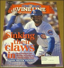 April 1999 Chicago Cubs VineLine Magazine Henry Rodriguez Gary Gaetti Poster