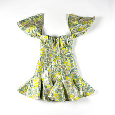 NEW ASOS Luxe Metallic Brocade Floral Flower Print Pattern Ruched Bodice Dress 4