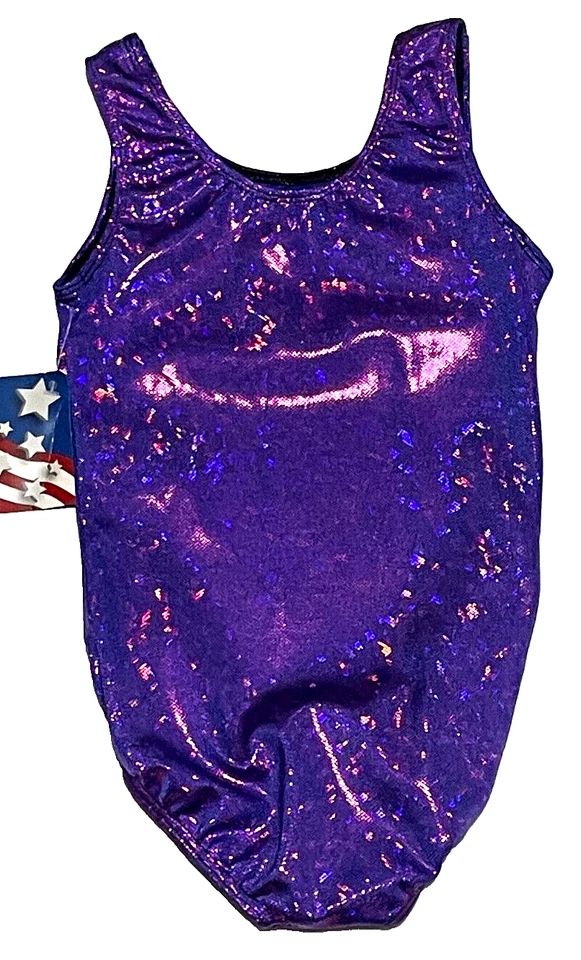 Body Motionwear Leotardo Tanque Rosa Púrpura Holograma Mística Nuevo Niña Int 4 5 6 Foto 3 de 4
