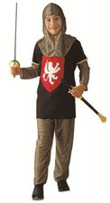 Bronze Medieval Knight Child Costume Size Small 4-6 