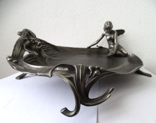 Art Nouveau WMF №245 Elfe mit Wassermann Antike Mythologie Jugendstilschale 1905 - Bild 11 von 24