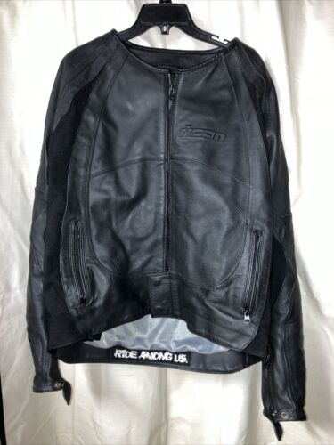 ICON Motosports Merc Leather Riding Jacket Men’s Size XL