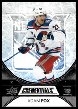 Adam Fox 2021-22 Upper Deck Credentials #34 New York Rangers