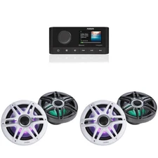 Fusion MS-RA210 Source Unit w/ (2 Pair ) Clarion CMSP-771RGB-SWG Premium 7.7-...
