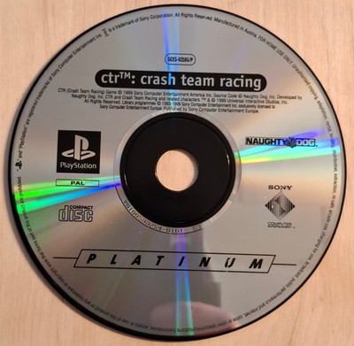 CTR : Crash Team Racing - PlayStation 1 - PS1  - PAL - Platinum - SCES-02105/P