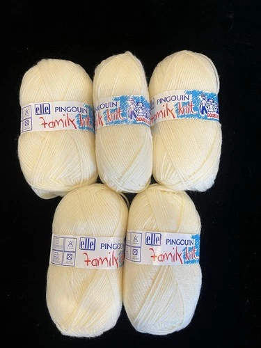 PINGOUIN - Acrylic Wool Yarn - Ivory - 50g each - Light DK Weight - product listing photo