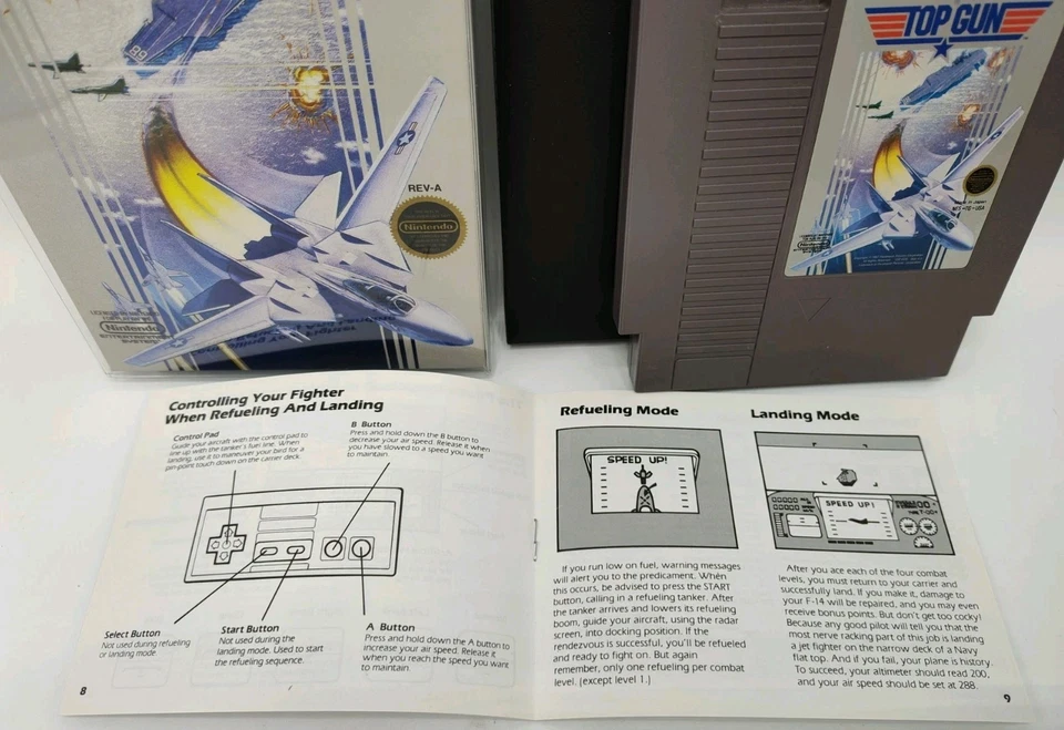 Top Gun - (NES, 1987) *EN MUY BUEN ESTADO con manual + funda protectora* Limpio y probado* ¡LEER! Foto 3 de 4