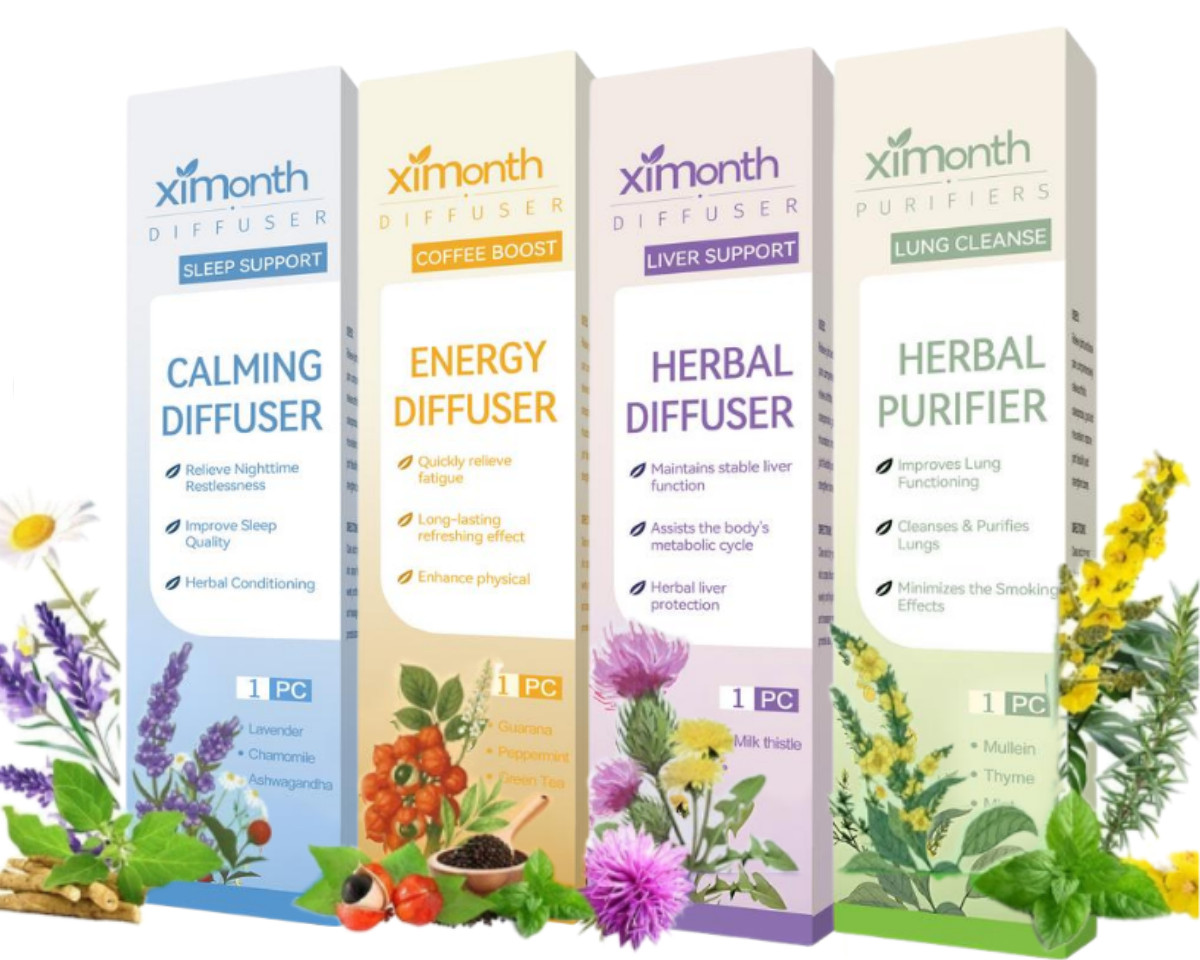 Herbal Diffuser Pens w/ Mints & MuIIein Lung Detox & Liver Support Nasal Inhaler