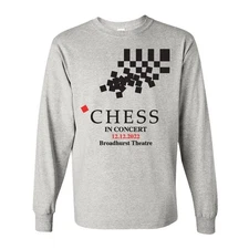 CHESS IN CONCERT  + 12.12.2022 Broadhurst +UNISEX LOGO TEE T-SHIRT +ORIGINAL NEW