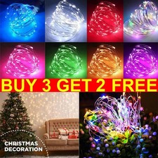 LED Fairy String Lights Waterproof Copper Wire Fairy Christmas Garden Outdoor UK
