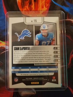 Sam LaPorta 2023 Absolute Rookie Auto RC “Purple Rain” /5 SSP