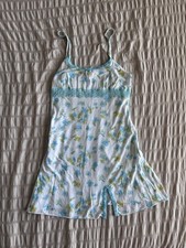 Victoria's Secret Angels Thin Strap Floral Slip Mini Dress S 