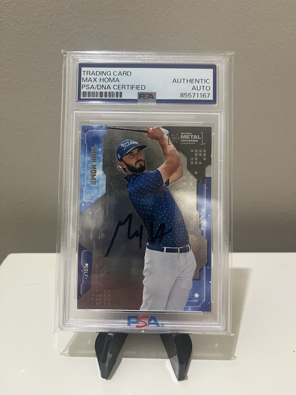 Max Homa Autographed Signed 2024 Metal Universe Champions PSA Authentic PGA Tour Golf 