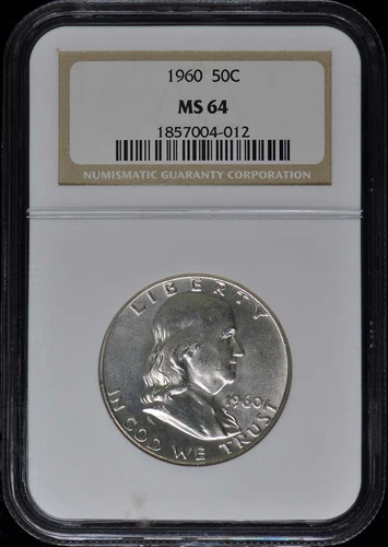 1960 Franklin Half Dollar 50C NGC MS64