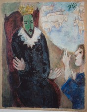 Marc CHAGALL: Joseph Explains The Dreams Of Pharaoh - Signed Lithograph
