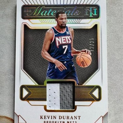Kevin Durant 2021-22 National Treasures Game Worn Patch Card /25. Nets