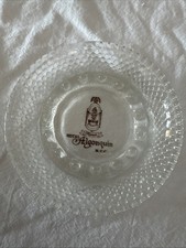 Vintage Glass Ashtray Hotel Algonquin NY New York City MCM Clear Glass 5&rdquo;