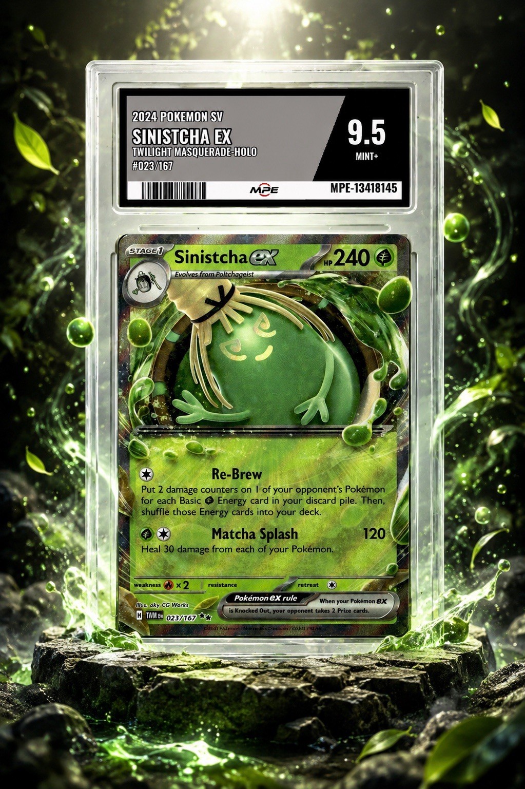 2024 Pokemon SV SINISTCHA EX TWILIGHT MASQUERADE HOLO #23/167