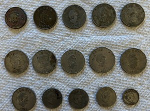 Lot Of 15 Coins From Zambia 1968; ‘72; ‘89 (1 Kwacha,5, 10, 20 & 50 Ngwee