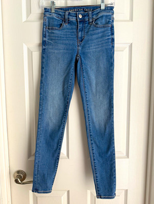 American Eagle Outfitters Next Level Stretch Blue Denim Skinny Jegging Women 00