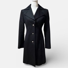 Versace Classic Long Tailored Blazer Coat Black IT 42