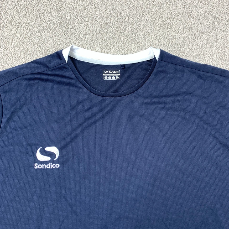Sondico Performance Activewear Shirt Men's 2XL Short Sleeve Navy Crew Neck - Image 2 of 4